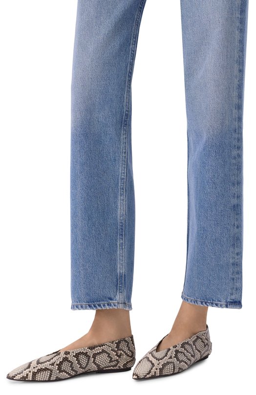 Кожаные балетки Beak Sergio Rossi B14650/MCAS32 Серый  B14650/MCAS32 Фото 2