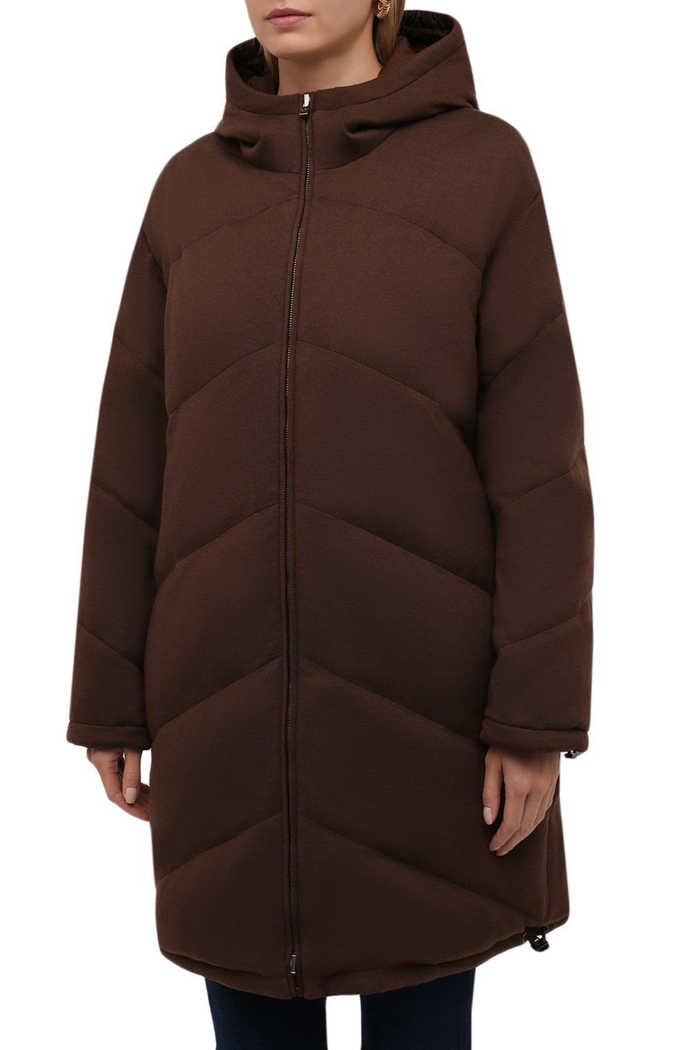 Пуховая парка LORO PIANA коричневого цвета по цене 437000 руб., арт. FAL8881, фото 6 Пуховая парка LORO PIANA, арт. FAL8881, фото 6