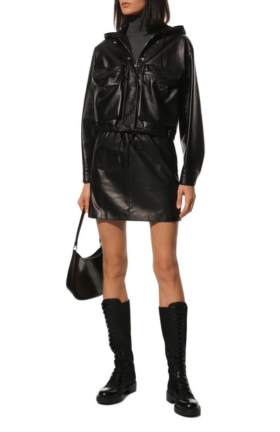 Кожаная куртка PRADA черного цвета по цене 530000 руб., арт. 58A076-08P-F0002, фото 2 Кожаная куртка PRADA, арт. 58A076-08P-F0002, фото 2