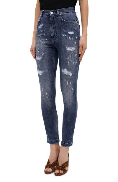 Джинсы DOLCE & GABBANA темно-синего цвета по цене 85100 руб., арт. FTBXHD/G8CS4, фото 4 Джинсы DOLCE & GABBANA, арт. FTBXHD/G8CS4, фото 4