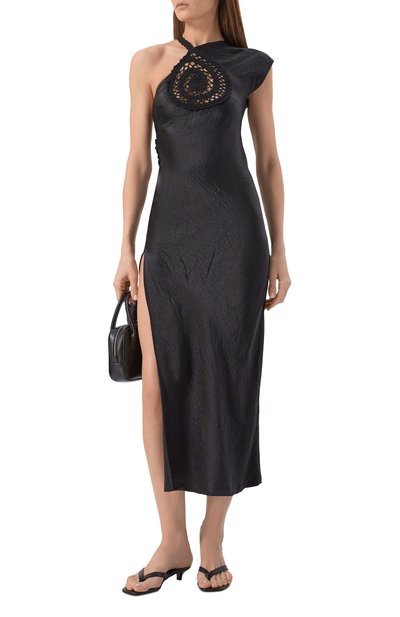 Платье YUZEFI, арт. LIRINA-ASSYMETRIC ACETATE CR0CHET DRESS/SATEEN, фото 2