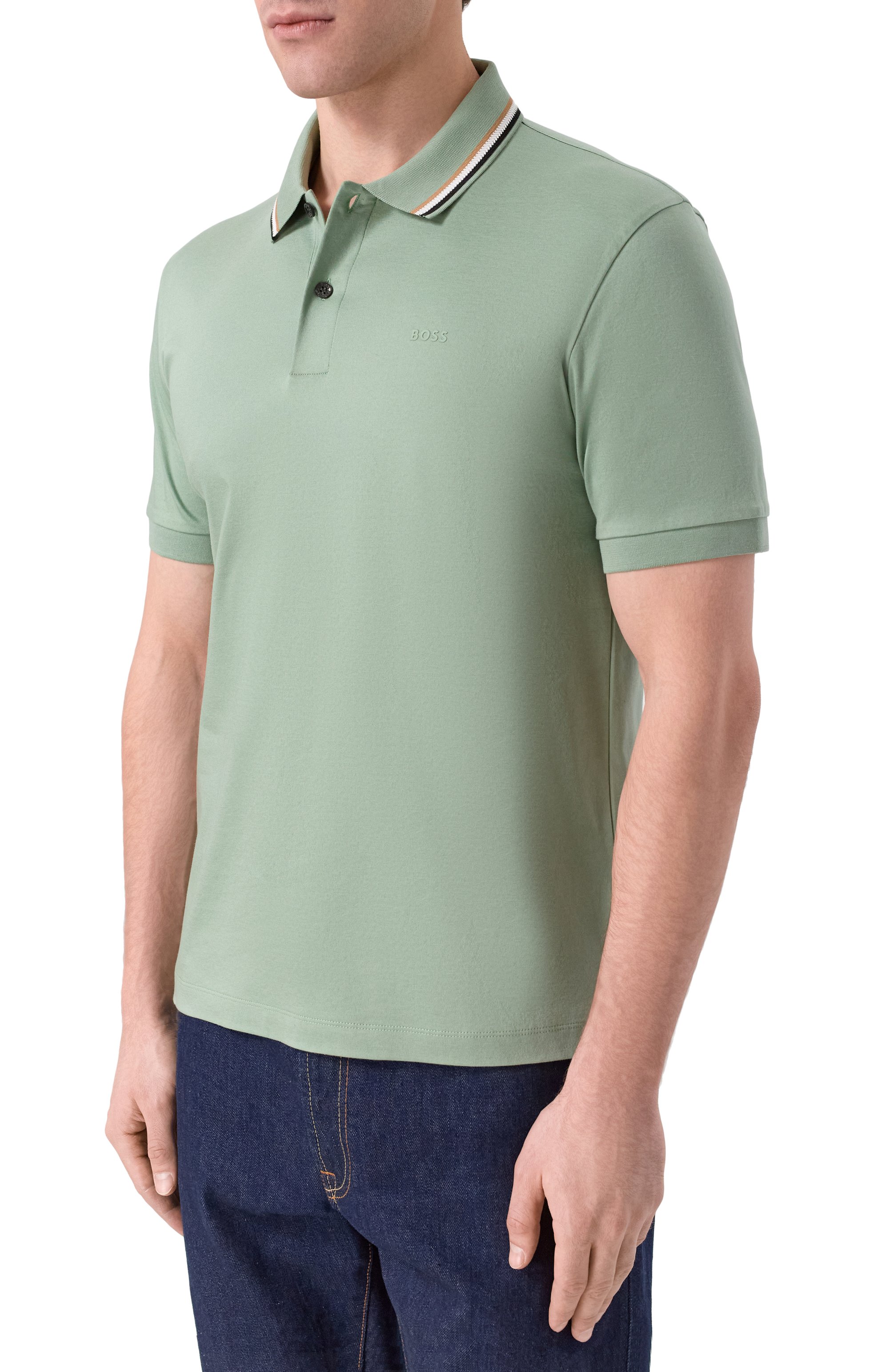 Хлопковое поло BOSS, арт. 50469360, фото 3