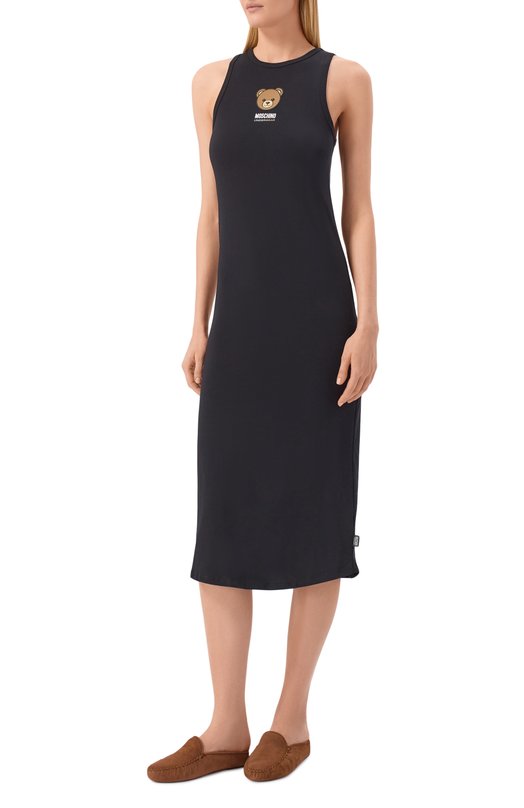 Хлопковое платье Moschino A8902/4410 Чёрный  A8902/4410 Фото 2