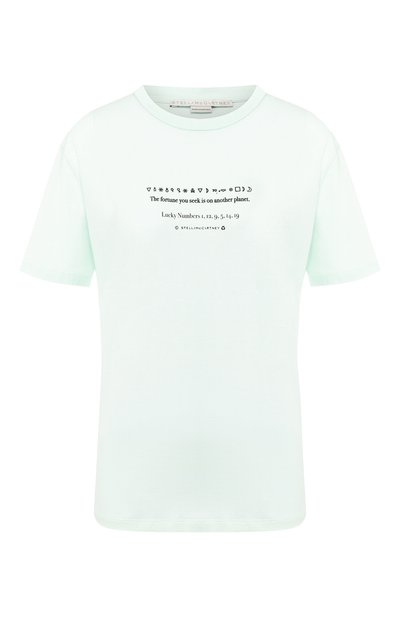 Женская хлопковая футболка STELLA MCCARTNEY, арт. 381701/SNW72