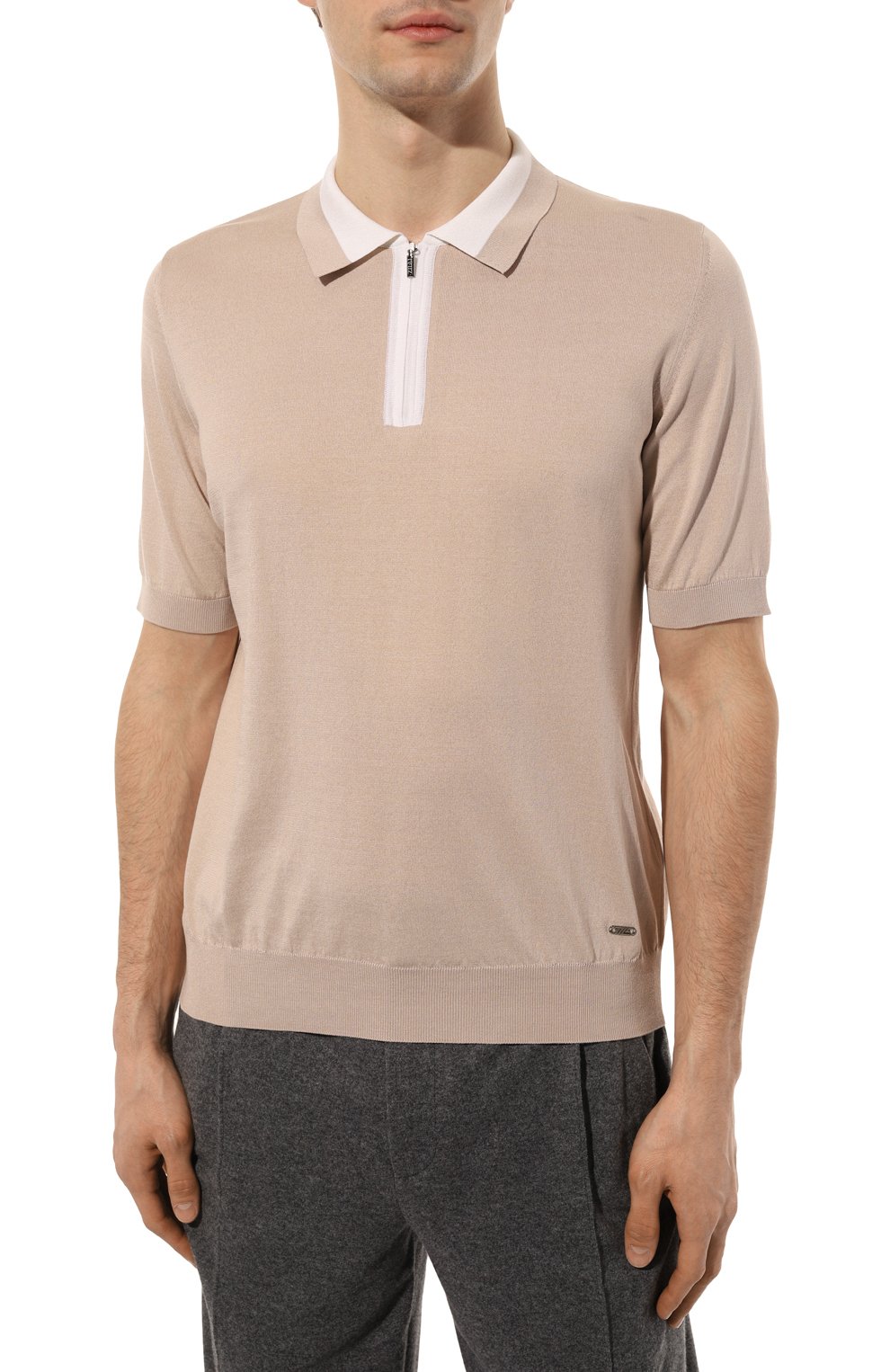 Поло из хлопка и шелка ZILLI, арт. MBZ-PZ002-CLAS1/MC01, фото 3