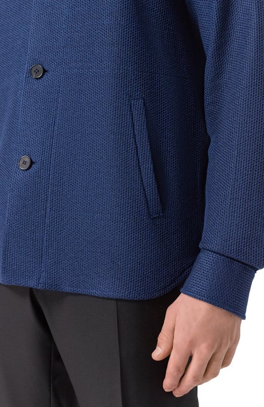 Куртка-рубашка изо льна и хлопка Harris Wharf London CH9320PDZ-T/DZT Синий  CH9320PDZ-T/DZT Фото 5