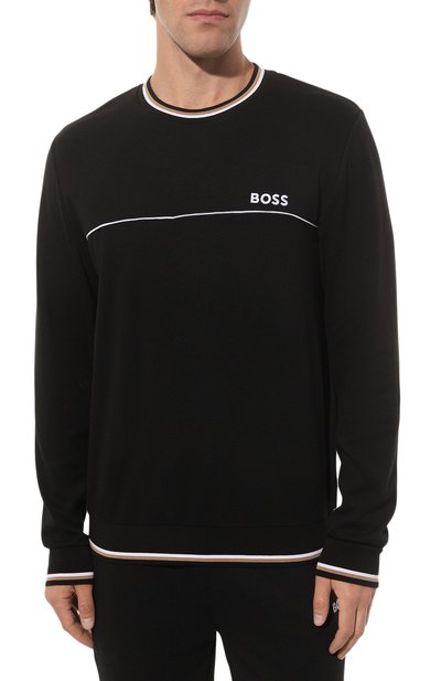 Свитшот BOSS черного цвета по цене 11880 руб., арт. 50480658, фото 3 Свитшот BOSS, арт. 50480658, фото 3