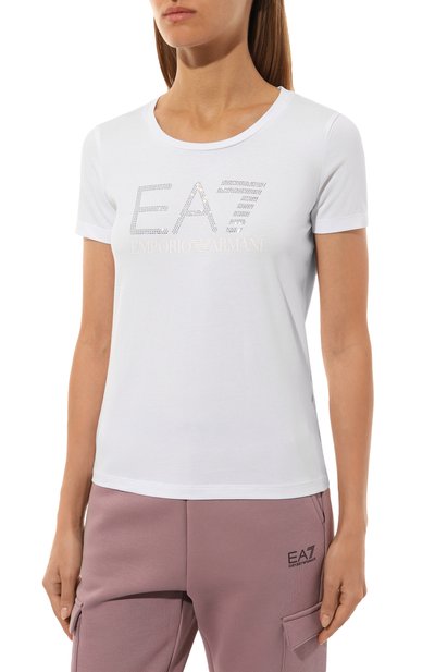 Хлопковая футболка EA7, арт. 6DTT14/TJQCZ, фото 3