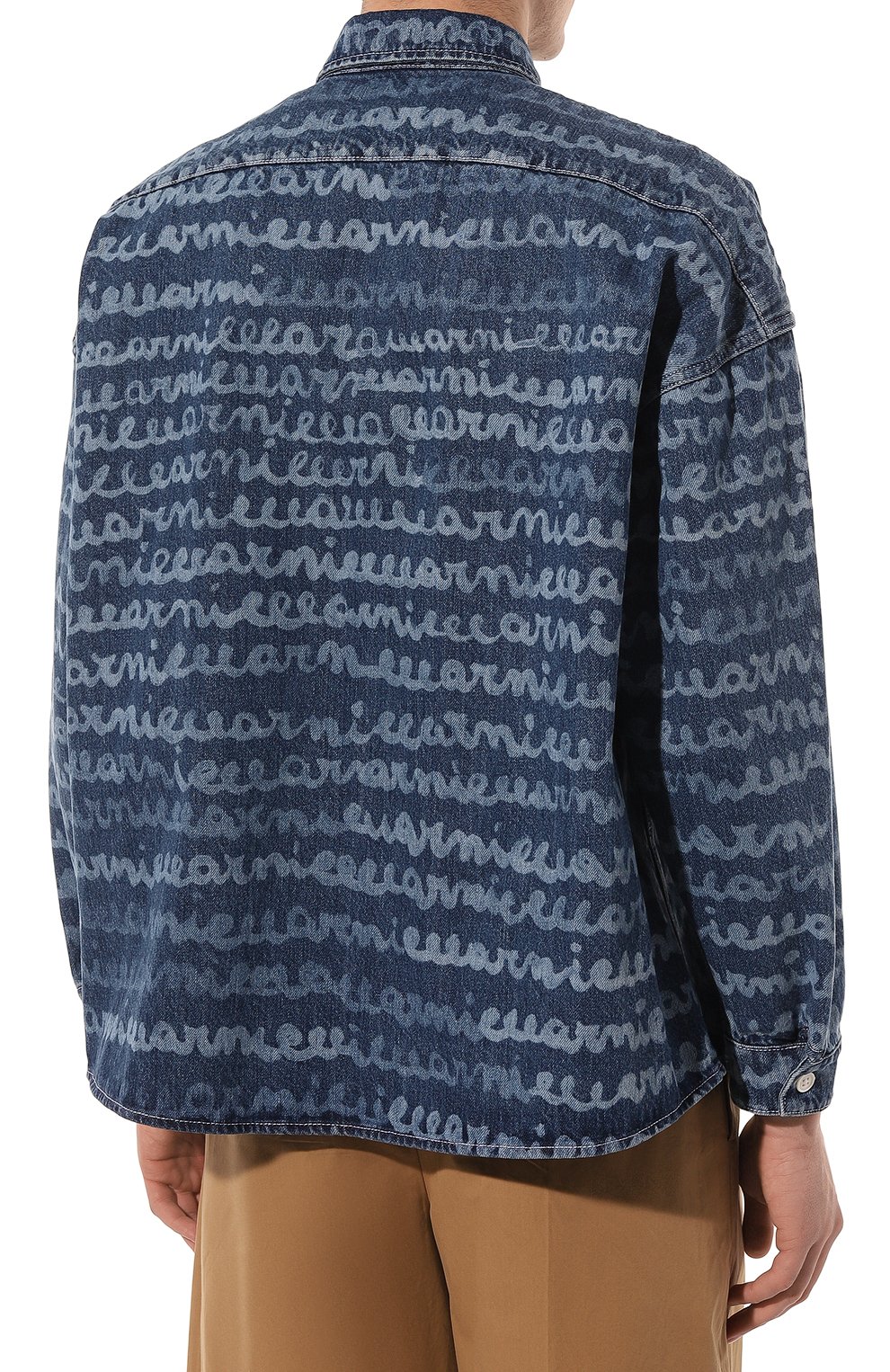 Джинсовая рубашка MARNI синего цвета по цене 92350 руб., арт. CUJU0061A0/USCU90, фото 4 Джинсовая рубашка MARNI, арт. CUJU0061A0/USCU90, фото 4