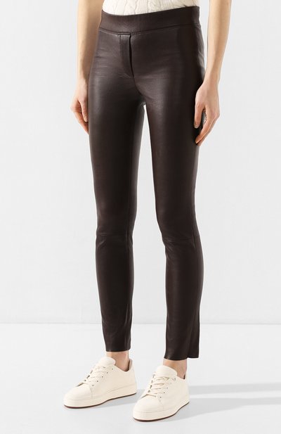 Кожаные легинсы BRUNELLO CUCINELLI, арт. M0V32P7243, фото 3