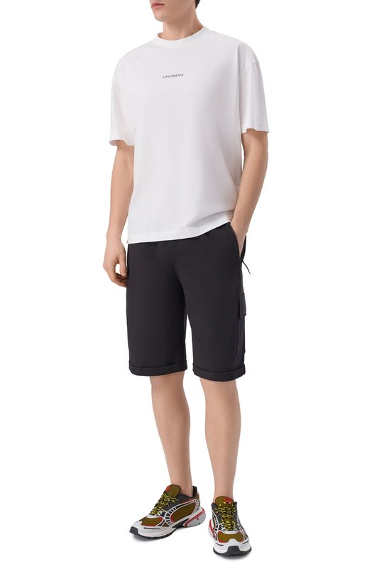 Хлопковые шорты C.P. Company RSCMSB741A/110044G Чёрный  RSCMSB741A/110044G Фото 2