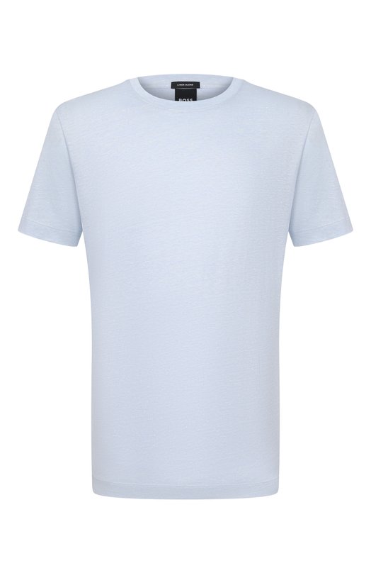 Футболка изо льна и хлопка BOSS 50559163 Голубой 50559163