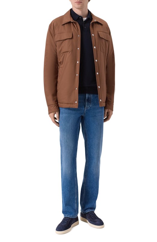 Замшевые кеды Kiton USSA415N0127902 Синий  USSA415N0127902 Фото 2