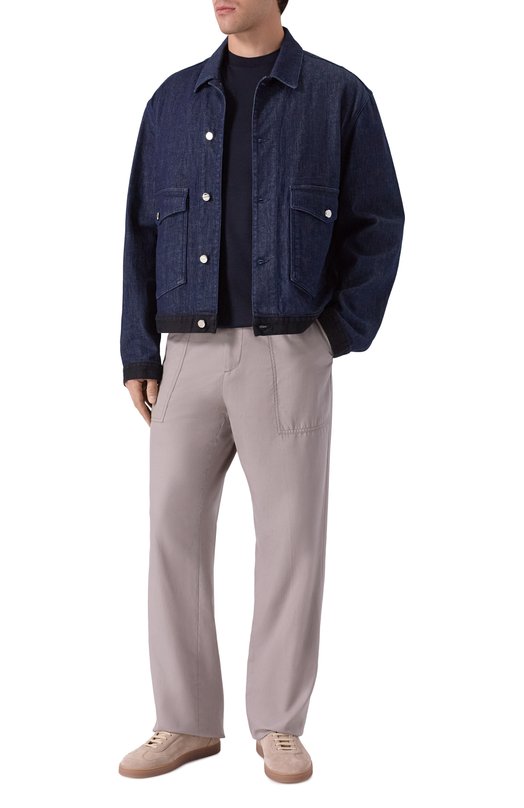 Шерстяная футболка Canali T0908/MJ02338 Синий  T0908/MJ02338 Фото 2