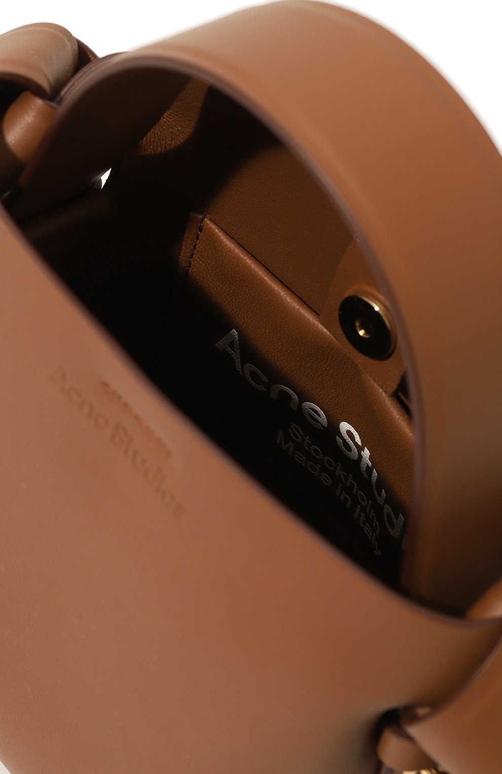 Сумка musubi micro ACNE STUDIOS коричневого цвета по цене 89950 руб., арт. MUSUBI MICR0640, фото 5 Сумка musubi micro ACNE STUDIOS, арт. MUSUBI MICR0640, фото 5