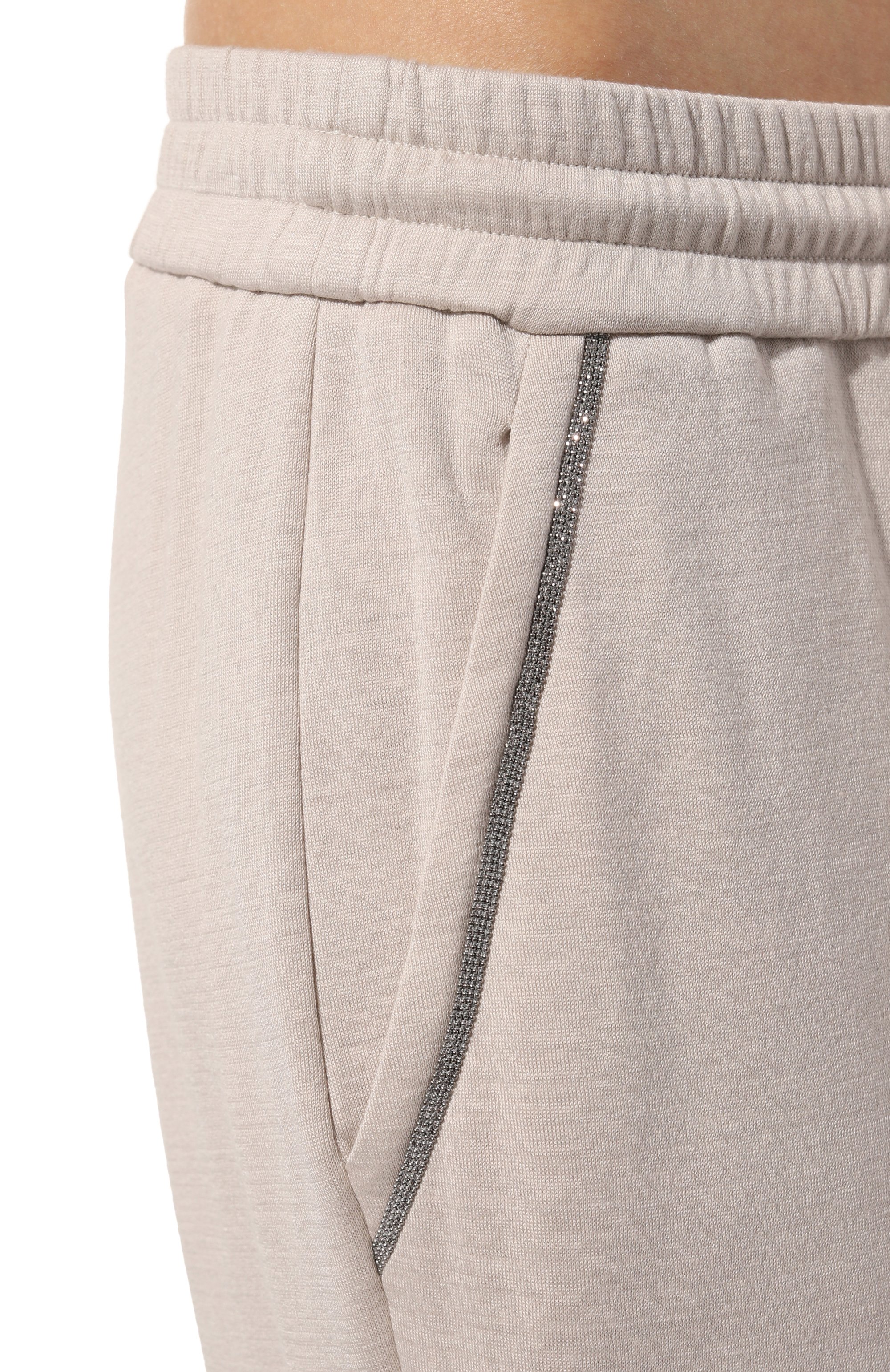 Брюки из хлопка и шелка BRUNELLO CUCINELLI, арт. MD828B1066, фото 5