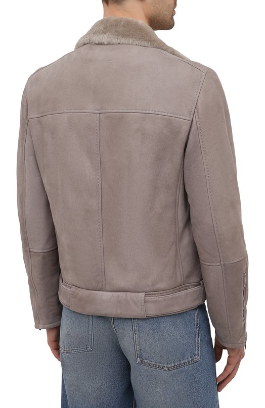 Дубленка из овчины Brunello Cucinelli MPMV01565 Серый  MPMV01565 Фото 4
