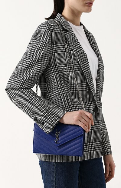 Клатч monogram mini SAINT LAURENT синего цвета по цене 208000 руб., арт. 377828/B0W02, фото 5 Клатч monogram mini SAINT LAURENT, арт. 377828/B0W02, фото 5