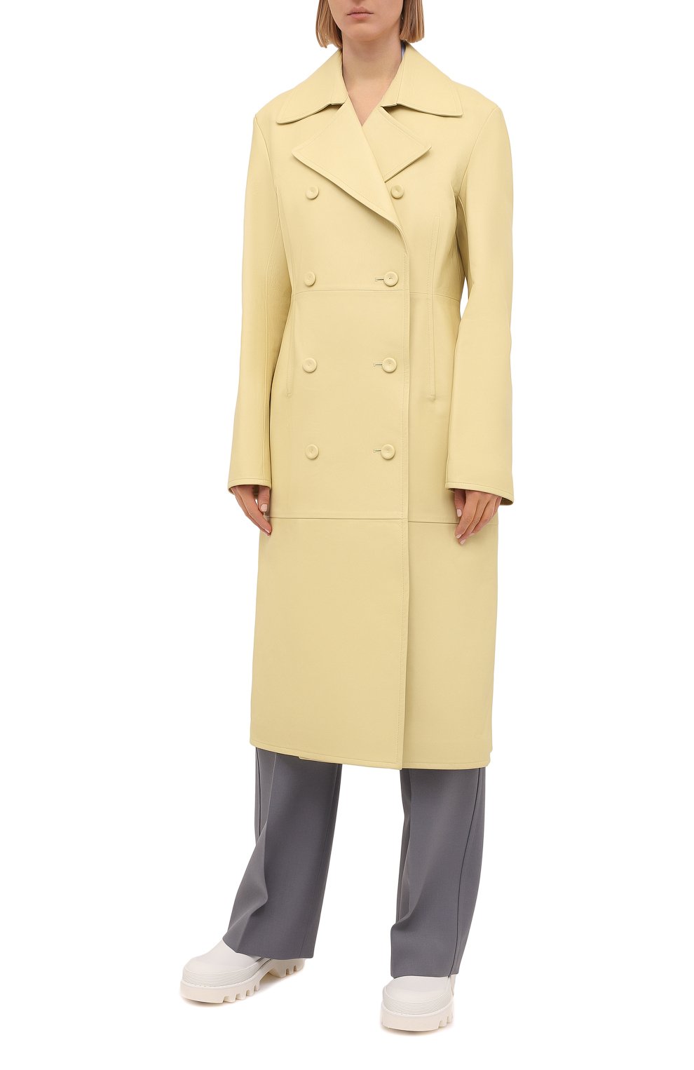 Кожаный плащ JIL SANDER, арт. JSWS651076-WSL01010, фото 3