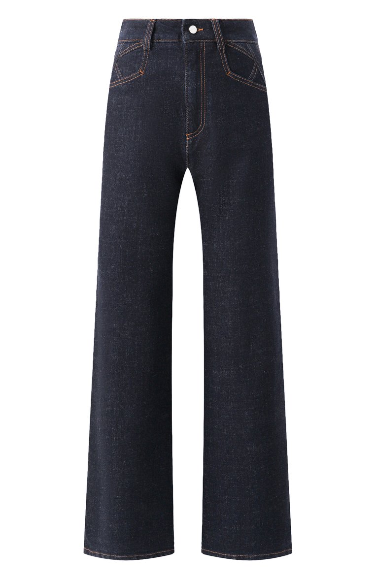 Женские джинсы KITON темно-синего цвета, арт. DJ53102K0900D | Фото 1 (Длина (брюки, джинсы): Стандартные; Материал внешний: Хлопок, Деним; Силуэт Ж (брюки и джинсы): Прямые; Кросс-КТ: Деним; Стили: Минимализм; Автоматизация ТО: Проставлено; Автоматизация состава: Проставлено)