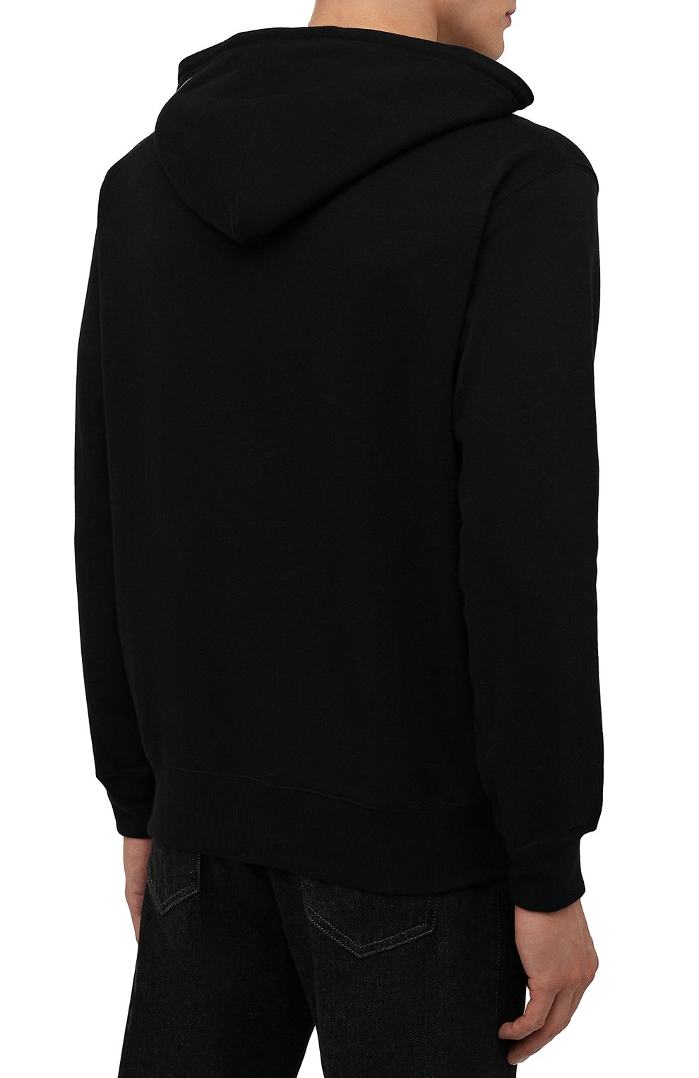 Хлопковое худи YOHJI YAMAMOTO черного цвета по цене 37200 руб., арт. HX-T85-985, фото 4 Хлопковое худи YOHJI YAMAMOTO, арт. HX-T85-985, фото 4