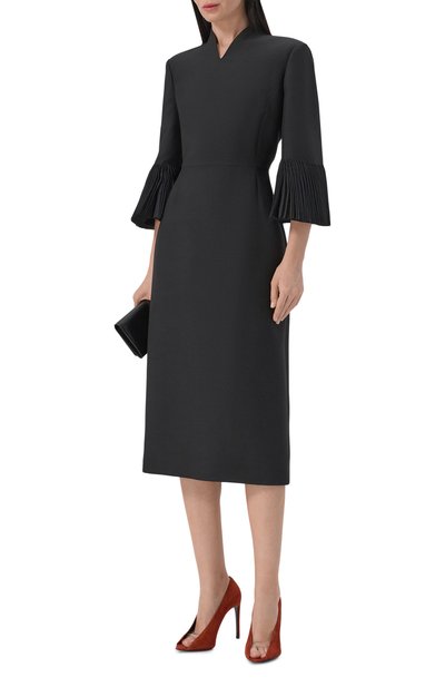 Платье из шерсти и шелка VALENTINO, арт. 8B0VAKD0/1CF, фото 2