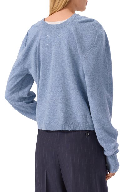 Шерстяной пуловер MAISON MARGIELA голубого цвета по цене 141500 руб., арт. S29HL0023/M13178, фото 4 Шерстяной пуловер MAISON MARGIELA, арт. S29HL0023/M13178, фото 4