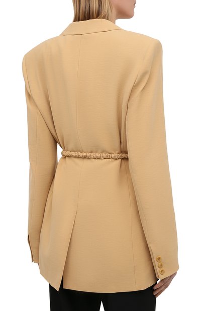 Жакет NANUSHKA светло-бежевого цвета по цене 89950 руб., арт. LYDIA_STRAW_FSC TENCEL, фото 4 Жакет NANUSHKA, арт. LYDIA_STRAW_FSC TENCEL, фото 4