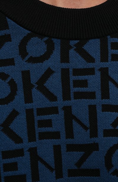 Пуловер KENZO синего цвета по цене 29950 руб., арт. FB62PU6363SC, фото 5 Пуловер KENZO, арт. FB62PU6363SC, фото 5