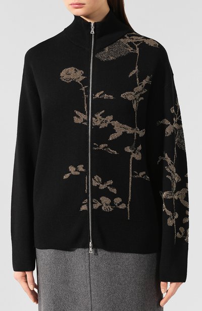 Шерстяной кардиган DRIES VAN NOTEN черного цвета по цене 57900 руб., арт. 192-11215-8726, фото 3 Шерстяной кардиган DRIES VAN NOTEN, арт. 192-11215-8726, фото 3
