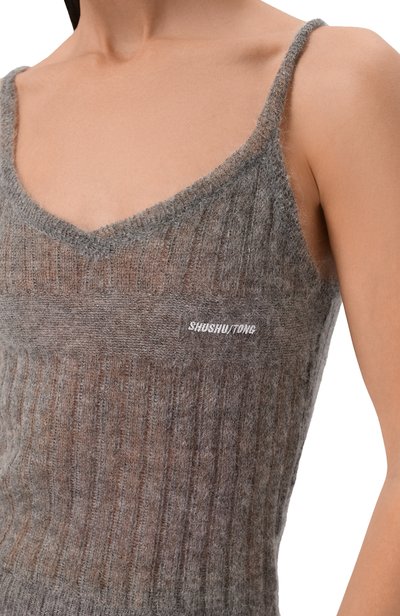 Топ SHUSHU/TONG серого цвета по цене 35350 руб., арт. MWDFT029/SUP813, фото 5 Топ SHUSHU/TONG, арт. MWDFT029/SUP813, фото 5