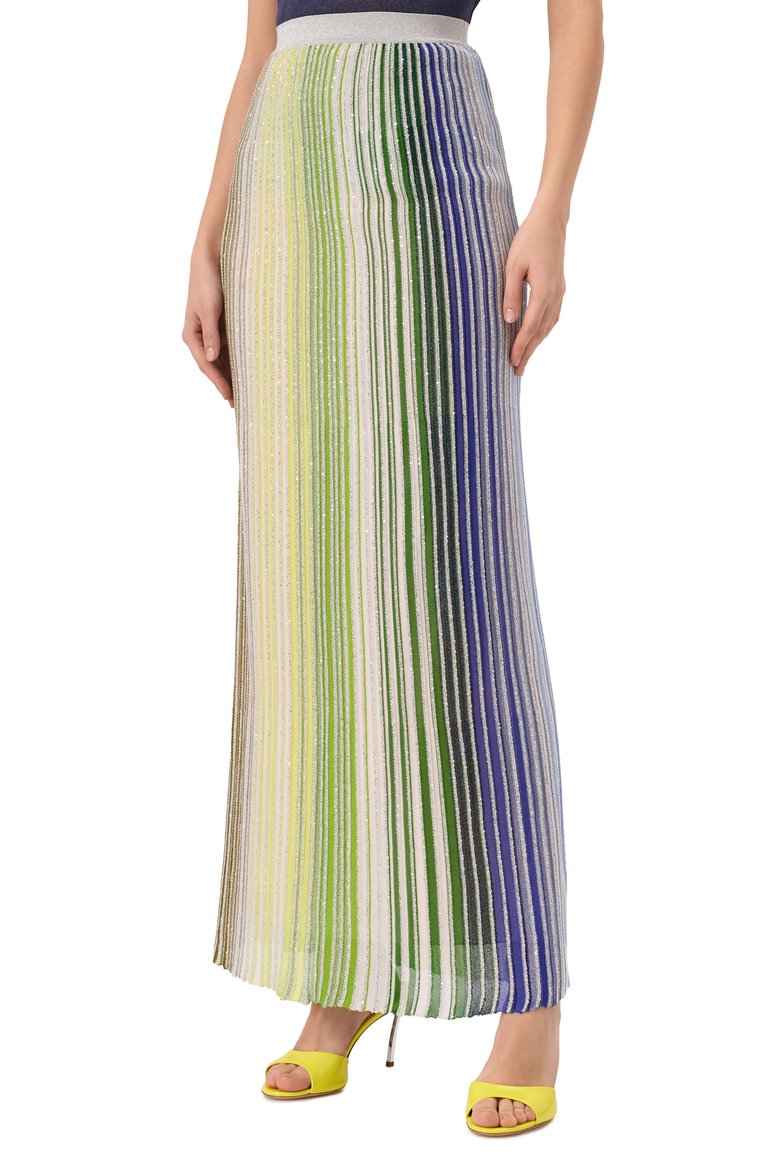Женская юбка из вискозы MISSONI разноцветного цвета, арт. DS25SH0B/BK042D | Фото 3 (Материал внешний: Вискоза; Длина Ж (юбки, платья, шорты): Макси; Кросс-КТ: Трикотаж; Стили: Кэжуэл; Автоматизация состава: Проставлено; Автоматизация ТО: Проставлено)