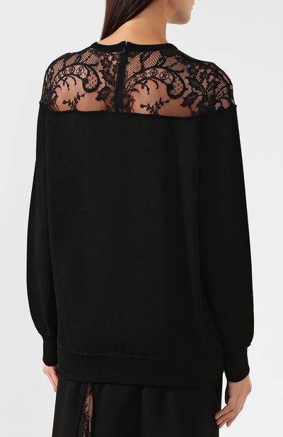 Пуловер из вискозы GIVENCHY черного цвета по цене 135500 руб., арт. BW907P4Z5J, фото 4 Пуловер из вискозы GIVENCHY, арт. BW907P4Z5J, фото 4