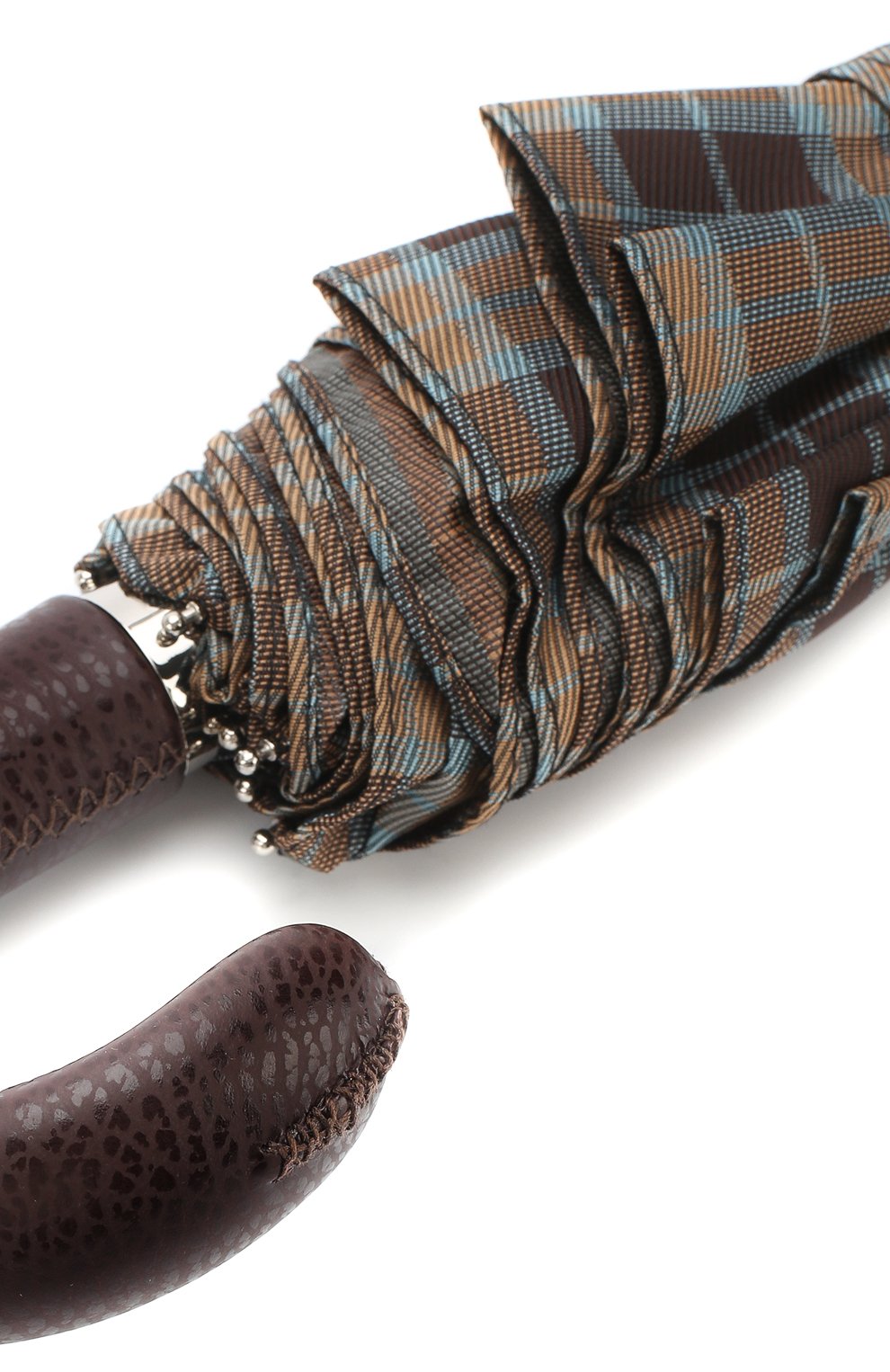 Складной зонт PASOTTI OMBRELLI, арт. 64S/DIAM0ND/20/PELLE, фото 5