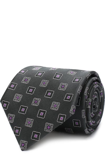 Мужской шелковый галстук с узором BRIONI, арт. 062I00/P7475