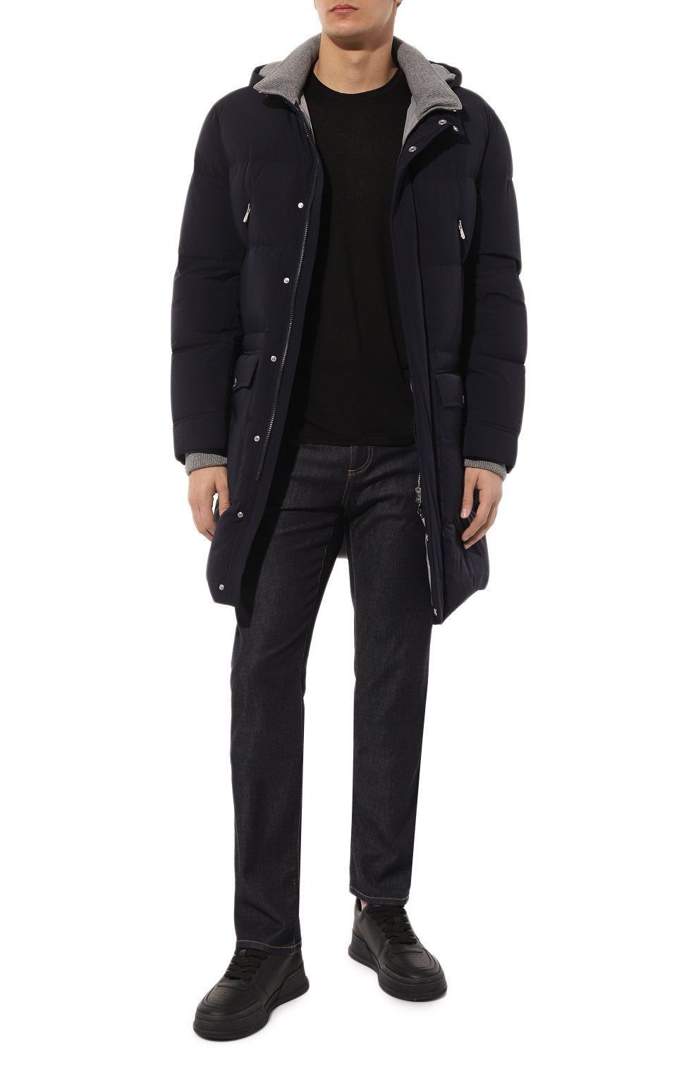 Пуховик BRUNELLO CUCINELLI темно-синего цвета по цене 543000 руб., арт. MM4031827, фото 2 Пуховик BRUNELLO CUCINELLI, арт. MM4031827, фото 2