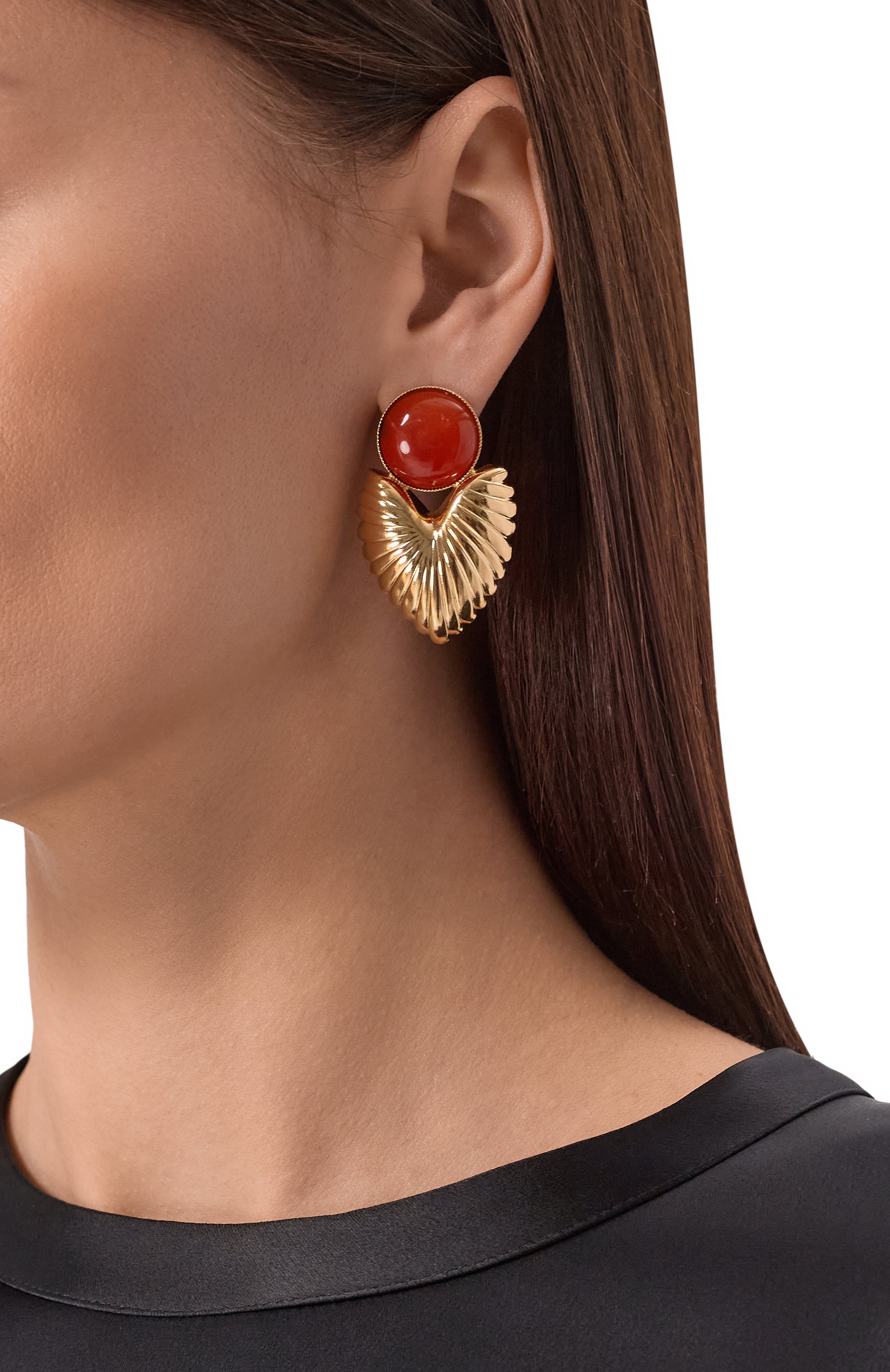 Серьги ANTON HEUNIS красного цвета по цене 13950 руб., арт. ETK3.101, фото 2 Серьги ANTON HEUNIS, арт. ETK3.101, фото 2