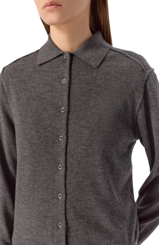 Кашемировый кардиган 7 For All Mankind 7N0J0F17-1PG Серый  7N0J0F17-1PG Фото 5