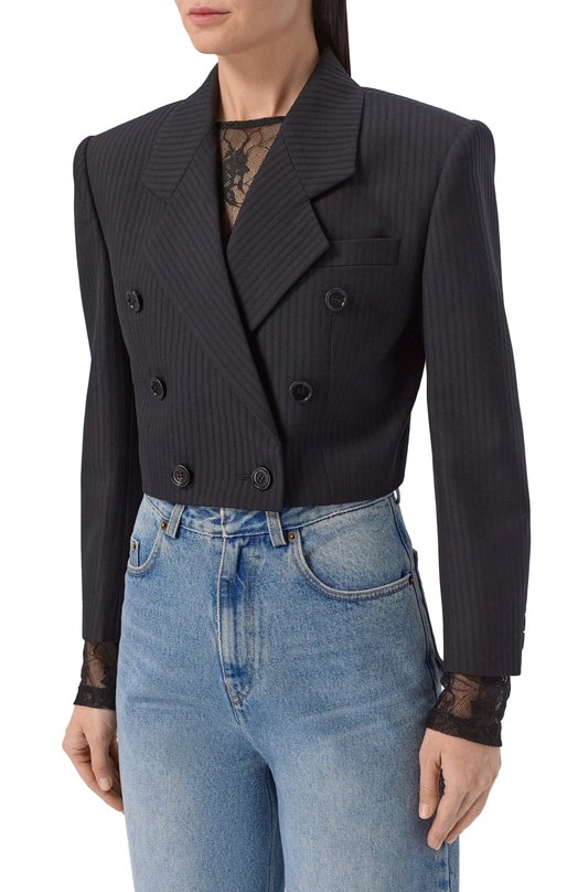 Шерстяной жакет Chloé CH26SVE76065 Чёрный  CH26SVE76065 Фото 3