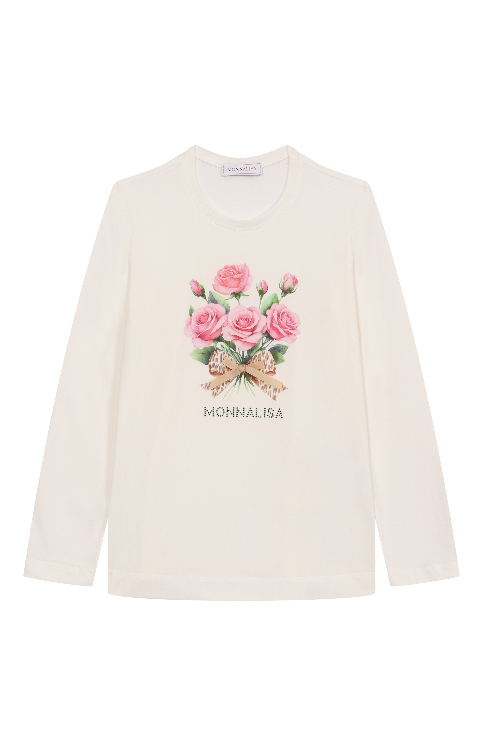 Хлопковый лонгслив MONNALISA, арт. 11F628, фото 1