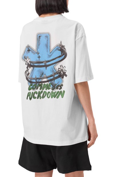 Хлопковая футболка COMME DES FUCKDOWN, арт. CFABW01317, фото 4