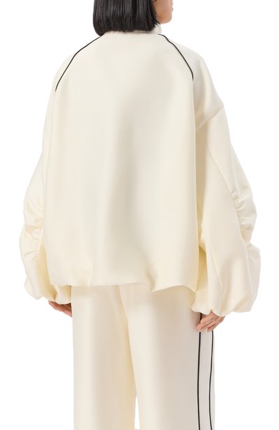 Бомбер из шерсти и шелка AKHMADULLINA кремового цвета по цене 199900 руб., арт. 1226.2K800/W003, фото 4 Бомбер из шерсти и шелка AKHMADULLINA, арт. 1226.2K800/W003, фото 4