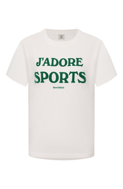 Женская хлопковая футболка SPORTY AND RICH, арт. T012273702WH01