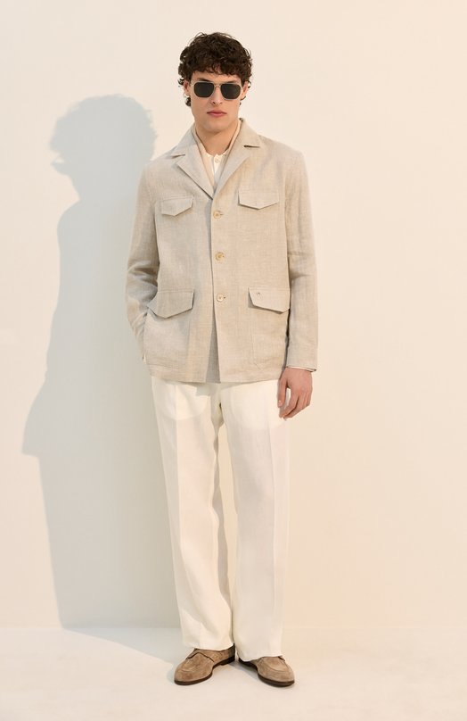 Льняная куртка Stefano Ricci SP008166/VT0002 Бежевый  SP008166/VT0002 Фото 6