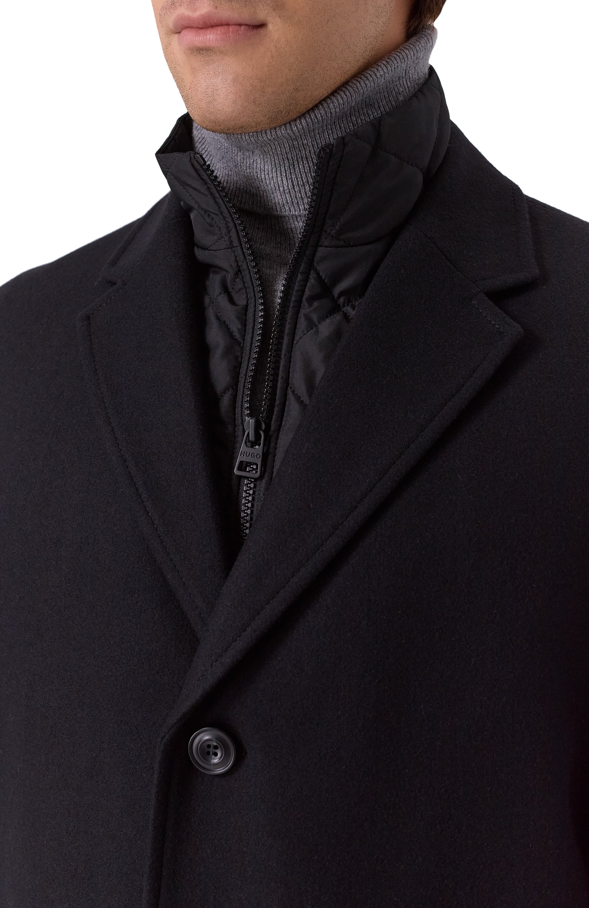 Шерстяное пальто HUGO, арт. 50546546, фото 5