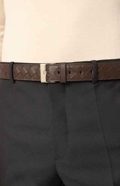 Кожаный ремень BOTTEGA VENETA темно-коричневого цвета по цене 69200 руб., арт. 799046/V4KF1, фото 2 Кожаный ремень BOTTEGA VENETA, арт. 799046/V4KF1, фото 2