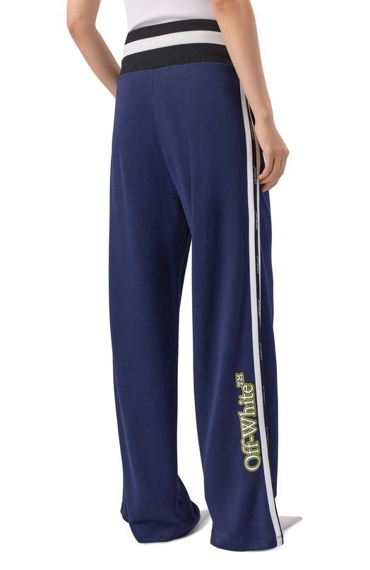Брюки из вискозы Off-White 0WCJ005F25JER001 Синий  0WCJ005F25JER001 Фото 4
