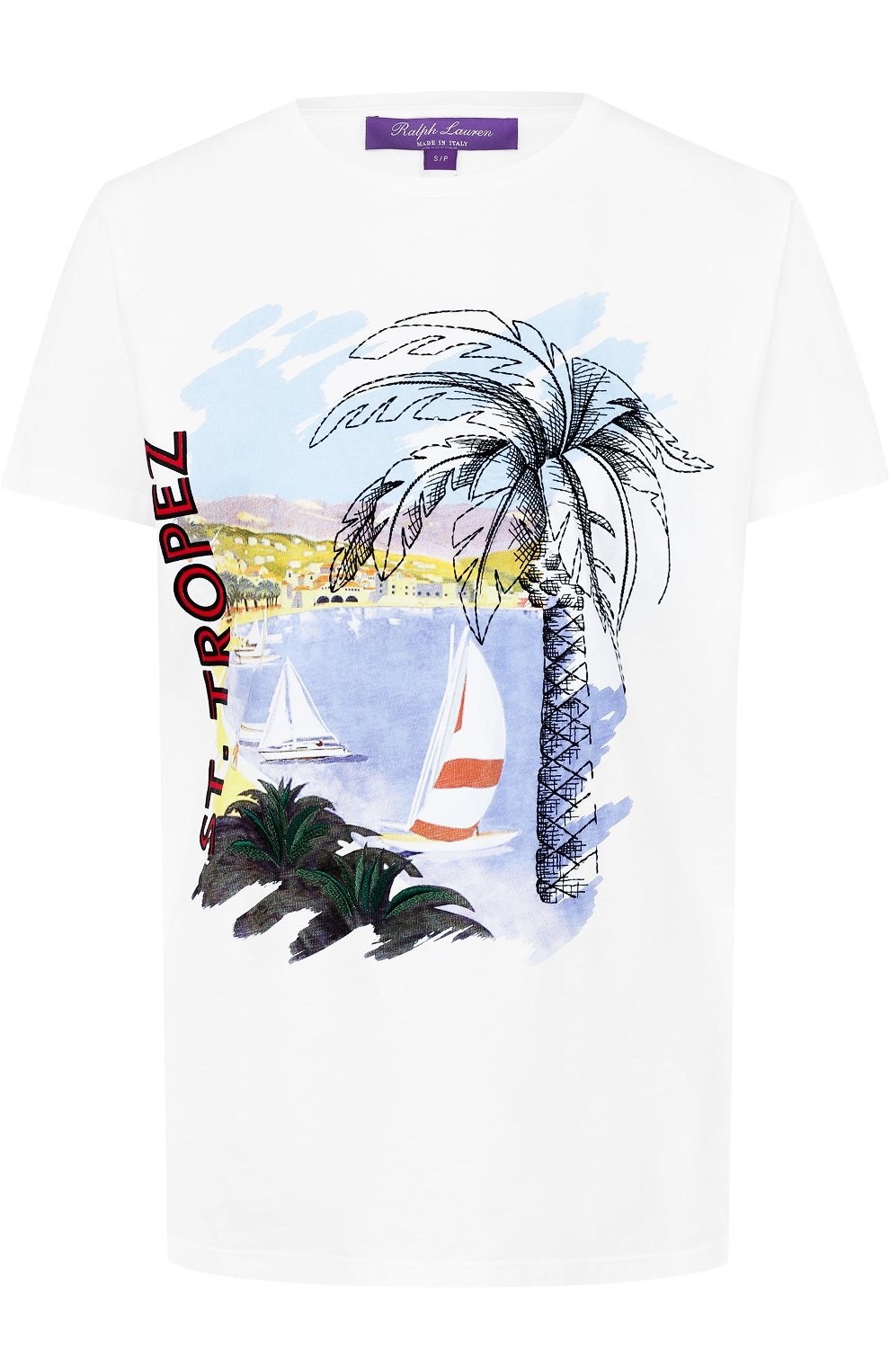 Хлопковая футболка прямого кроя с принтом RALPH LAUREN, арт. 290703069, фото 1