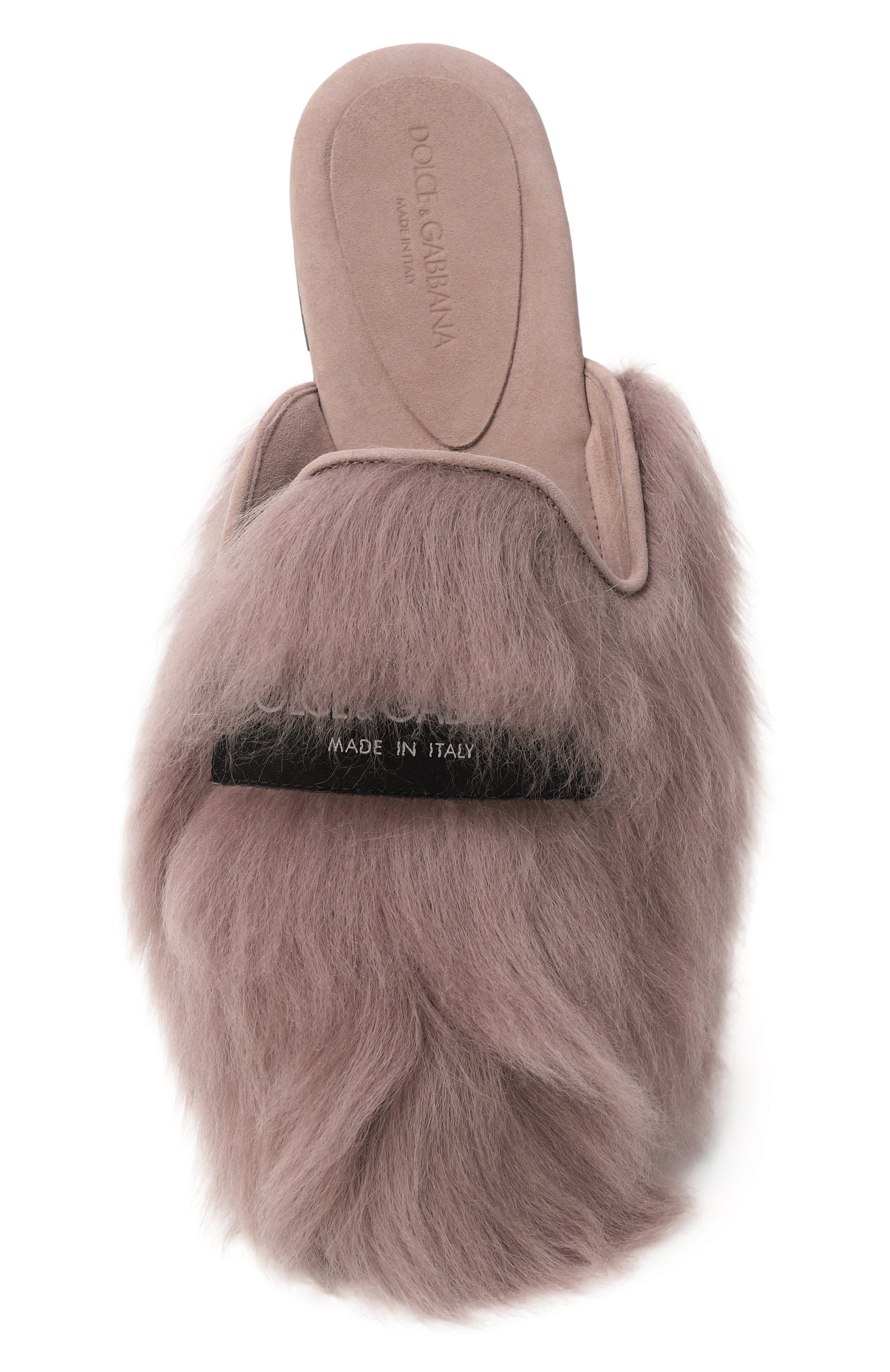 Сабо из овчины DOLCE & GABBANA бежевого цвета по цене 120500 руб., арт. CI0224/A9Y93, фото 6 Сабо из овчины DOLCE & GABBANA, арт. CI0224/A9Y93, фото 6