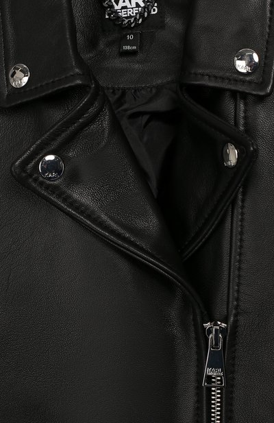 Кожаная куртка с отделкой KARL LAGERFELD KIDS, арт. Z16060/6A-12A, фото 3